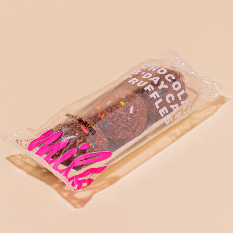 a 3-pack of the chocolate b'day cake truffles.