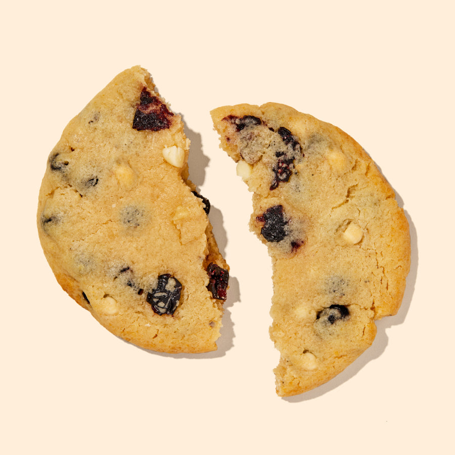 Blueberry & Cream Cookie Split In Half Overhead