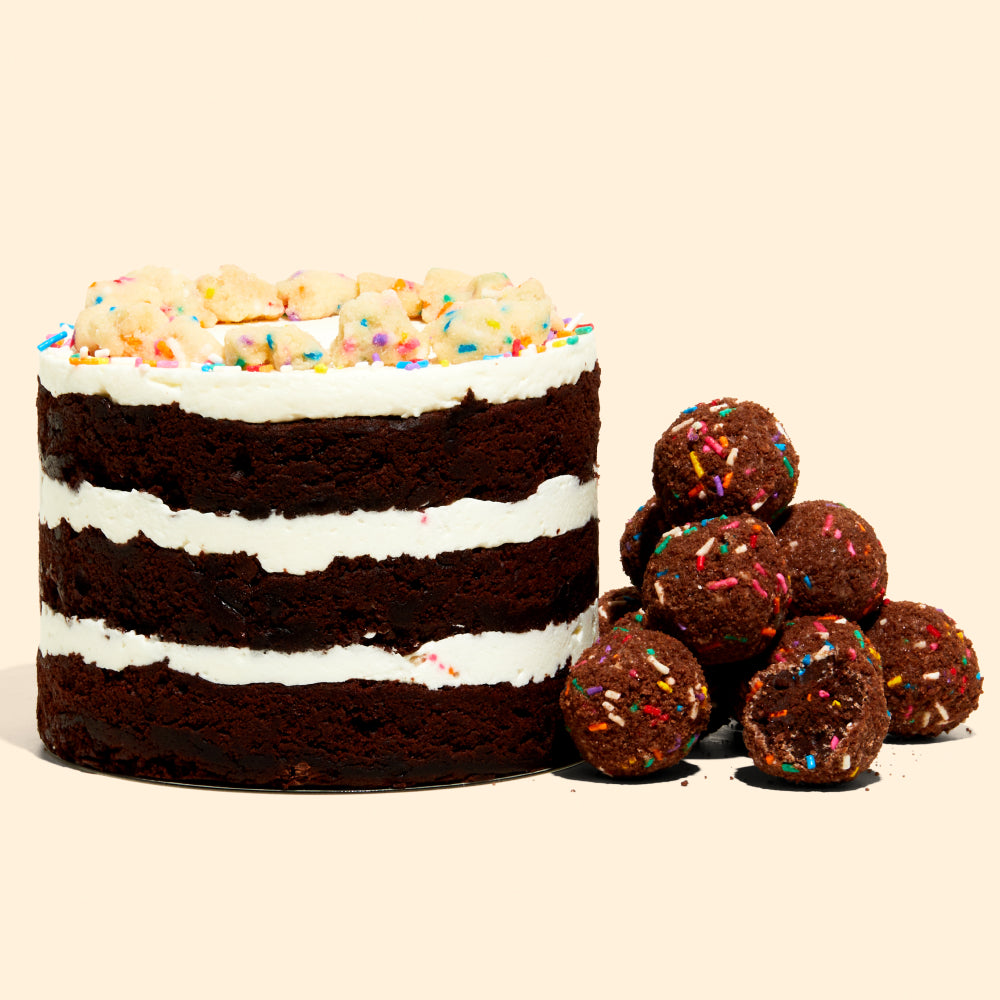 6-inch Chocolate Birthday Cake with Chocolate B'Day Truffles