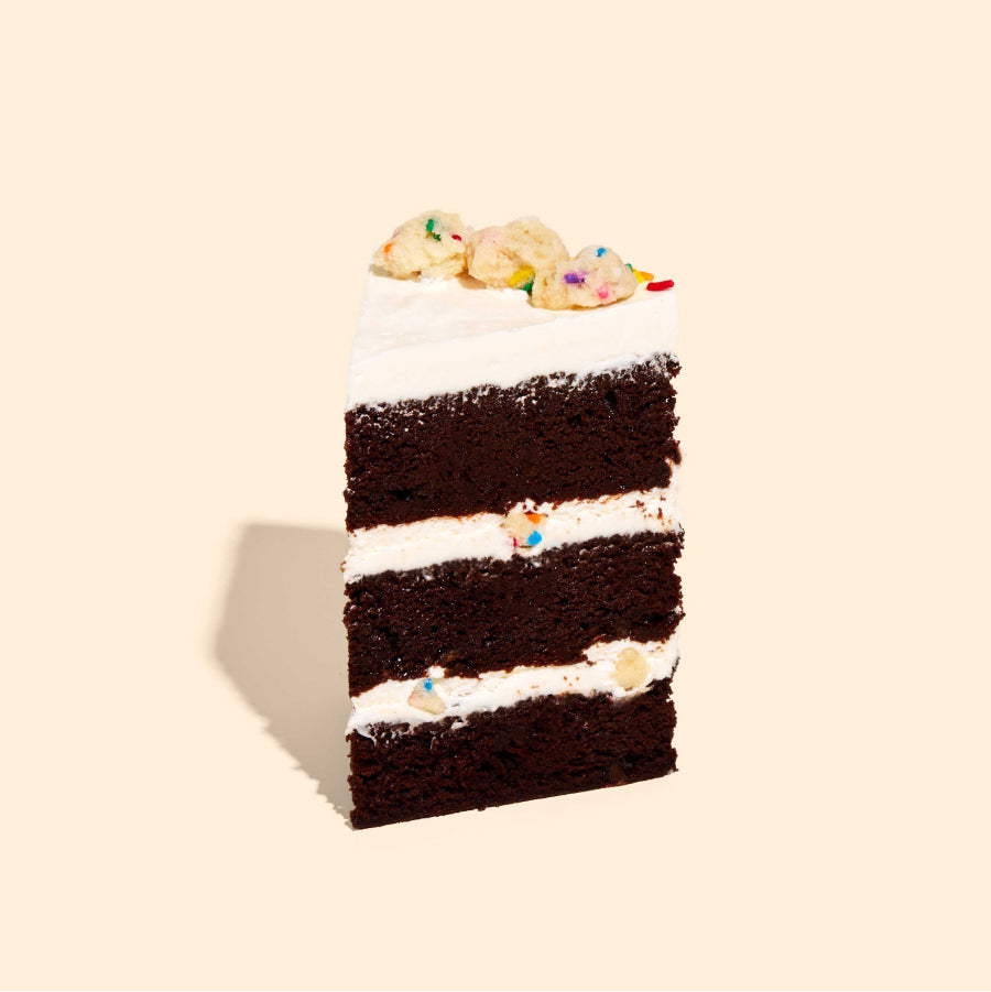 Chocolate Birthday Cake Slice