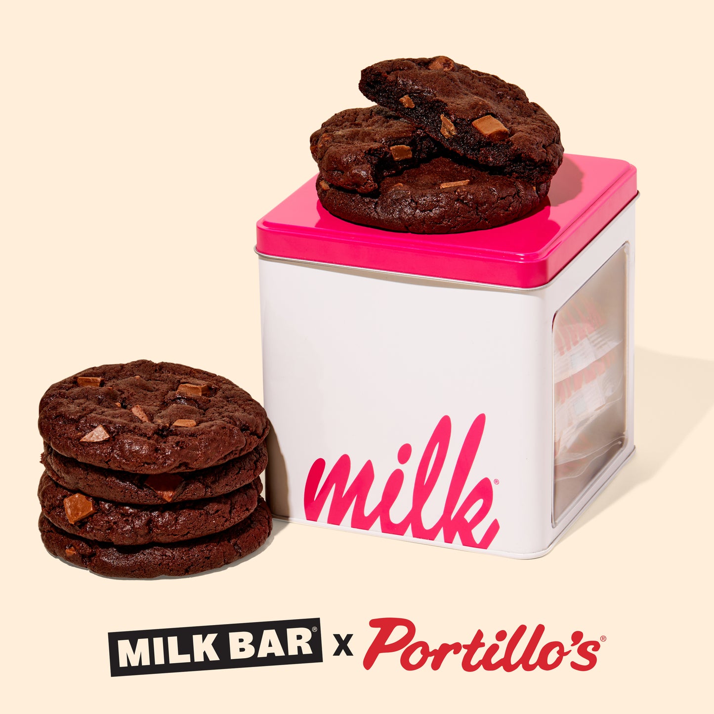 Portillo's Chocolate Cake Cookie Tin