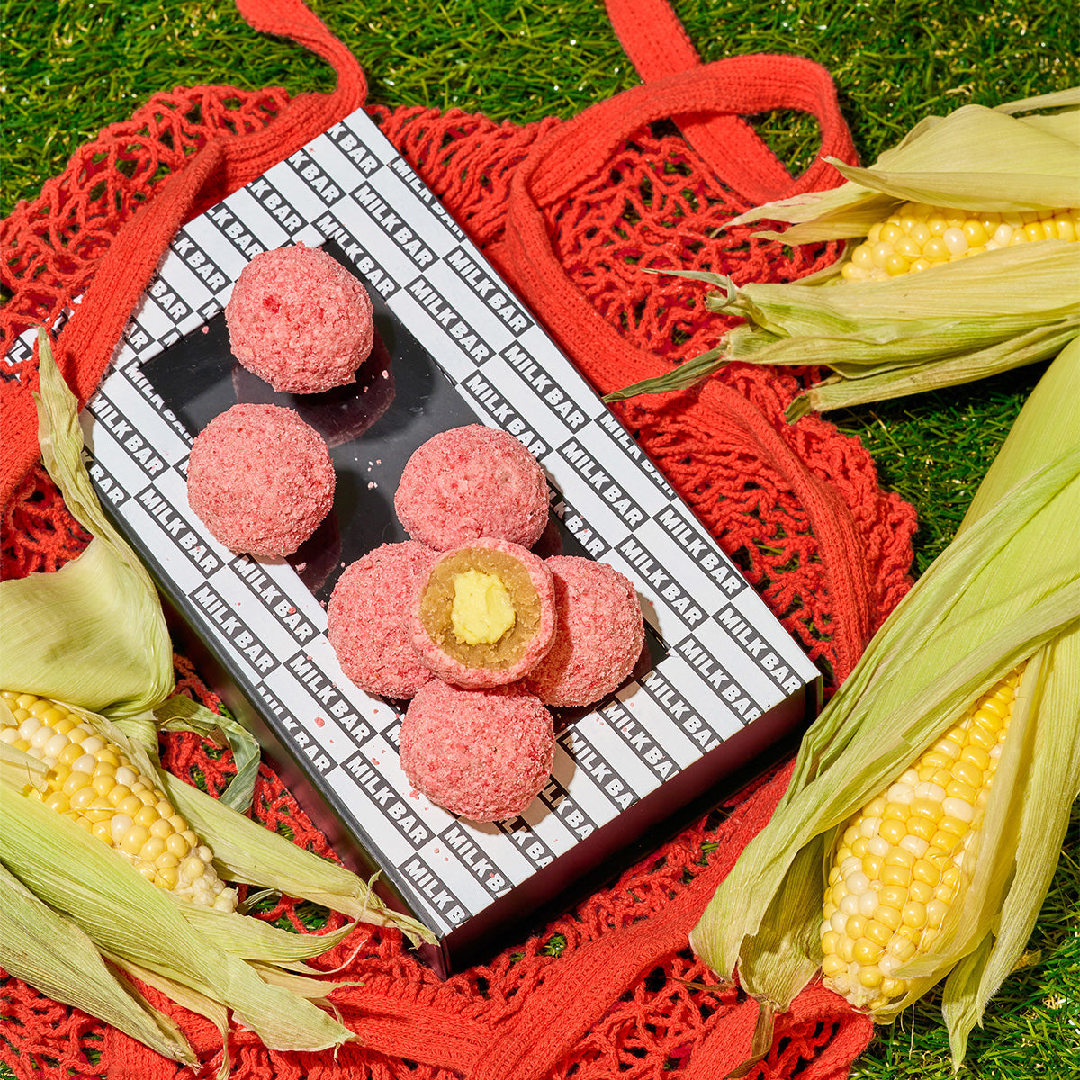 Strawberry & Corn Truffles