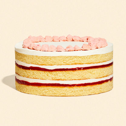 Side view of the 10 inch strawberry shortcake cake | Upgrade Image