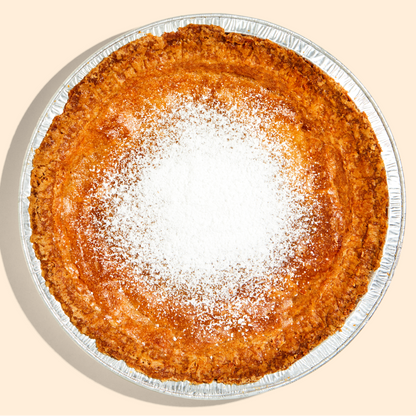 Overhead view of a whole Milk Bar Pie.
