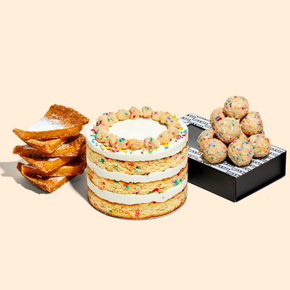 6" Birthday Cake, Milk Bar Pie and Birthday Truffle Dozen Box